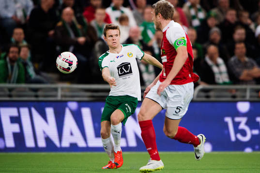 Hammarbys Måns Söderqvist och Landskronas Johnny Lundberg