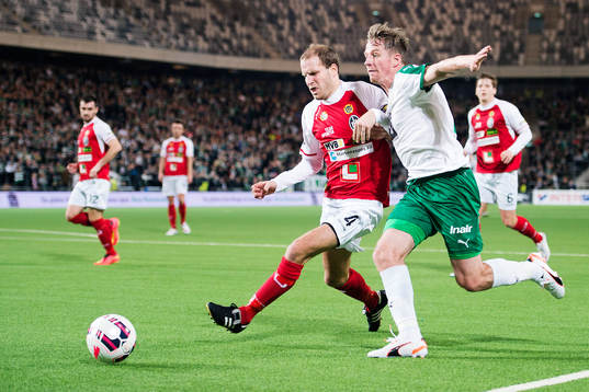 Landskronas Mikael Dahlgren och Hammarbys Jan Gunnar Solli