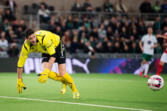 Landskronas målvakt Jonas Sandqvist