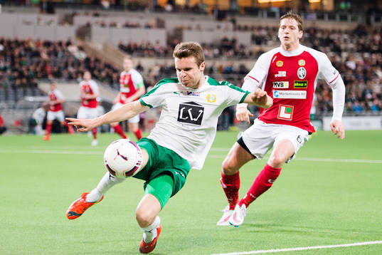 Hammarbys Måns Söderqvist och Landskronas Philip Andersson
