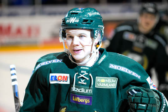 Färjestads Toni Rajala jublar