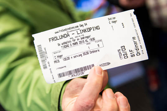 En matchbiljett