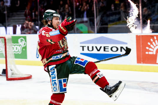 Frölundas Mats Rosseli Olsen jublar
