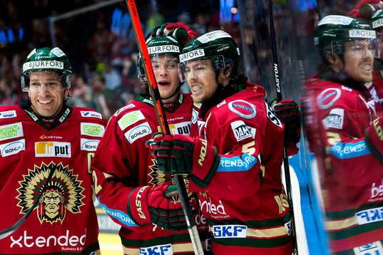Frölundas Mats Rosseli Olsen jublar