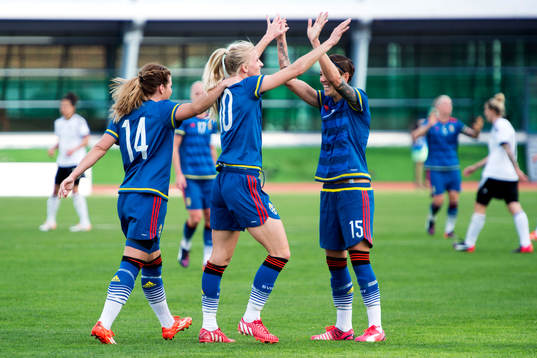 Sveriges Hanna Folkesson, Sofia Jakobsson och Therese
