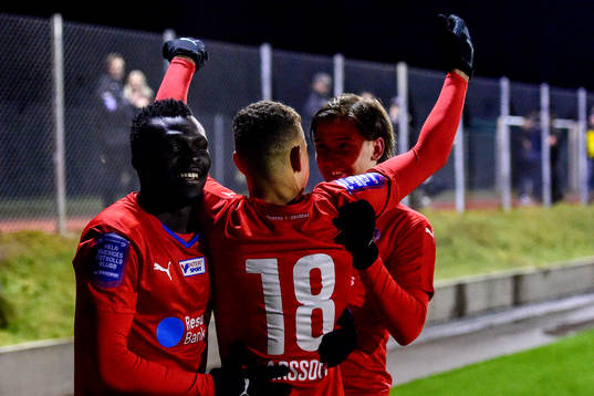 Helsingborgs Lalawélé Atakora, Jordan Larsson och Darijan