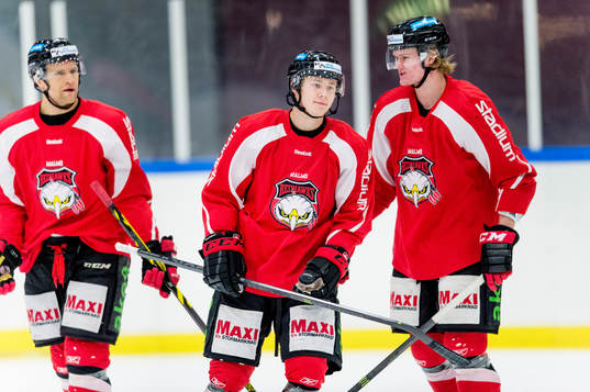 Malmö Redhawks Mathias Tjärnqvist och Jens Henrik Tönjum