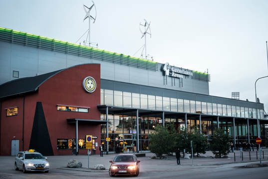 Exteriör på Gavlerinken Arena före ishockeymatchen i SHL