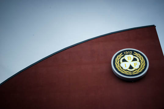 Brynäs logotyp före ishockeymatchen i SHL mellan Brynäs