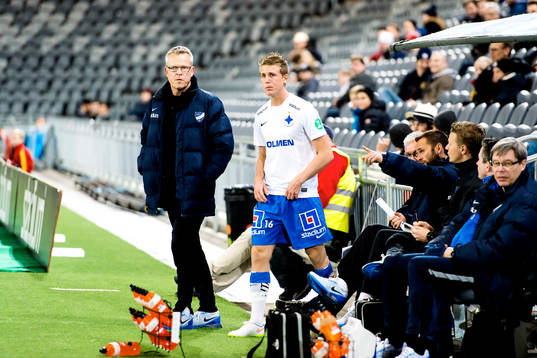 Norrköpings tränare Jan Andersson och Joel Enarsson