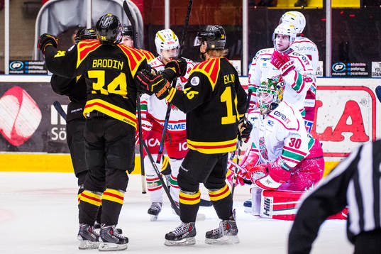 Linus Ullmark, målvakt i Modo, deppar