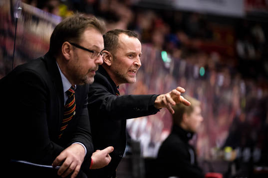 Brynäs målvaktstränare Per-Erik Alcén  och Brynäs