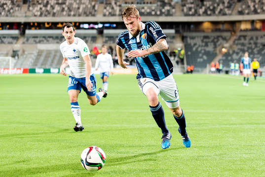 Djurgårdens Aleksander Faltsetas och Norrköpings Alhaji