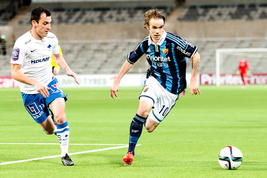 Norrköpings Nikola Tkalcic och Djurgårdens Daniel Berntsen