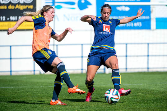 Sveriges Olivia Schough och Lina Nilsson