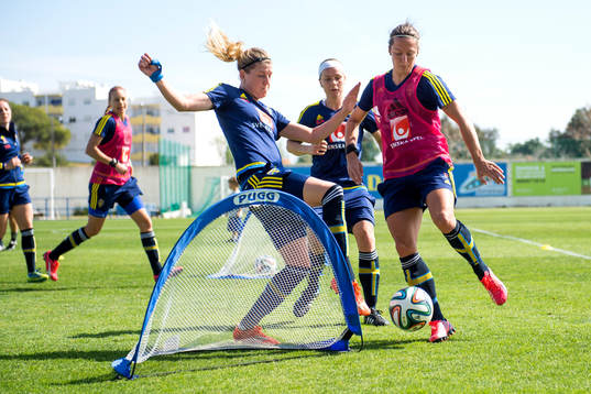 Sveriges Olivia Schough och Lina Nilsson