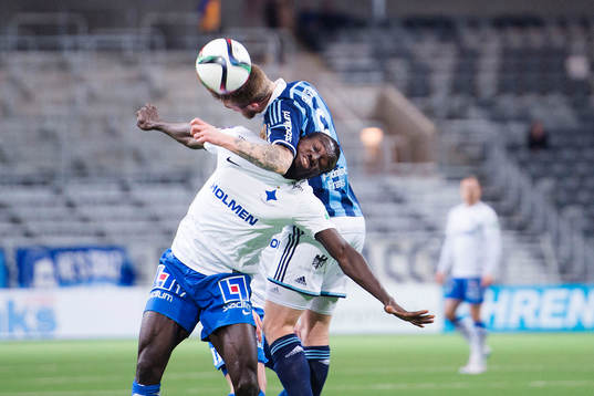 Djurgårdens Aleksander Faltsetas och Norrköpings Alhaji