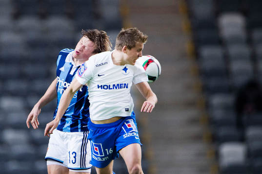 Djurgårdens Emil Bergström och Norrköpings Joel Enarsson