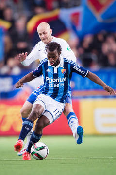 Norrköpings Daniel Sjölund och Djurgårdens Amadou Jawo