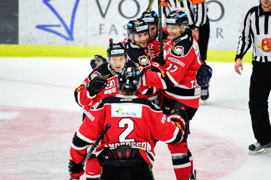 Malmö Redhawks Frederik Storm jublar