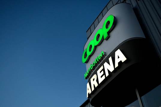 Coop Norrbotten Arena innan ishockeymatchen i SHL mellan