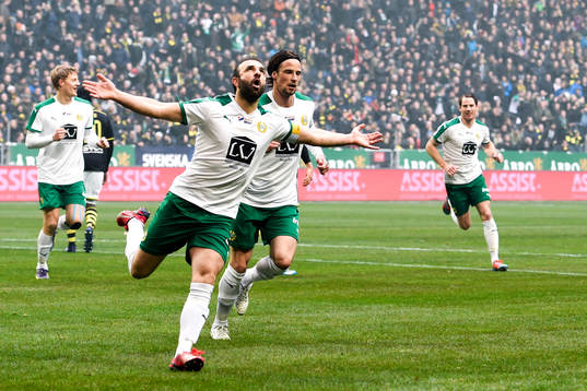 Hammarbys Kennedy Bakircioglu jublar
