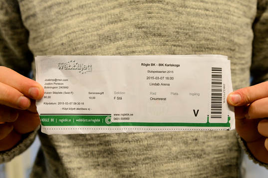 En matchbiljett