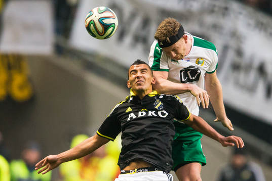 s Nabil Bahoui och Hammarbys Thomas Guldborg Christensen i