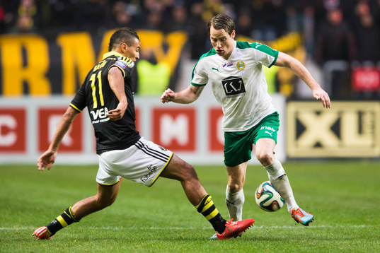 s Nabil Bahoui och Hammarbys Johan Persson