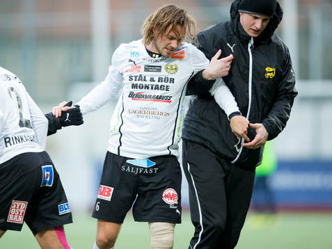 Mjällbys Danny Ervik tvingas gå av