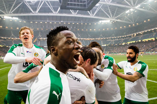 Hammarbys Amadaiya Rennie jublar