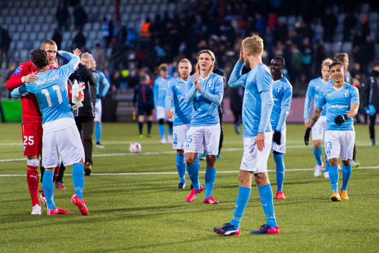 Malmö FFs spelare firar segern