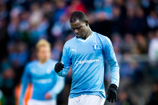 Malmö FFs Enock Kofi Adu deppar