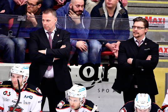 Malmös tränare Mats Lusth och assisterande tränare