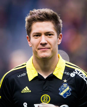 s Haukur Hauksson innan fotbollsmatchen i Svenska cupen