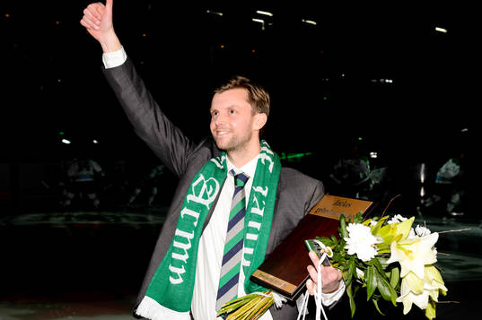 Rögles Jacob Johansson vid tröj ceremonin