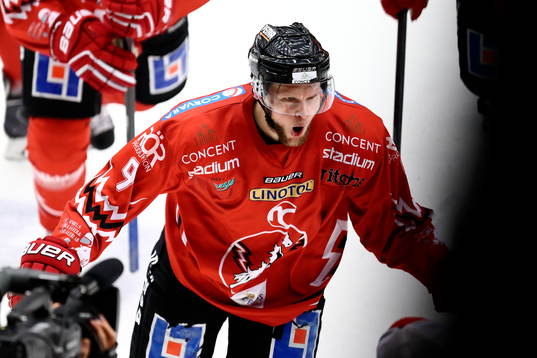 Vita Hästens Alexander Larsson jublar