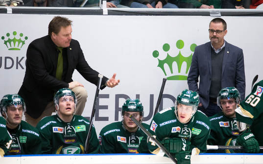 Färjestads ass.tränare Leif Carlsson och tränare Tommy