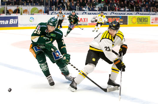 Färjestads Anton Hedman och Brynäs Tim Wallace