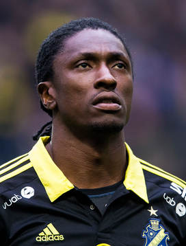 s Dickson Etuhu innan fotbollsmatchen i Svenska cupen