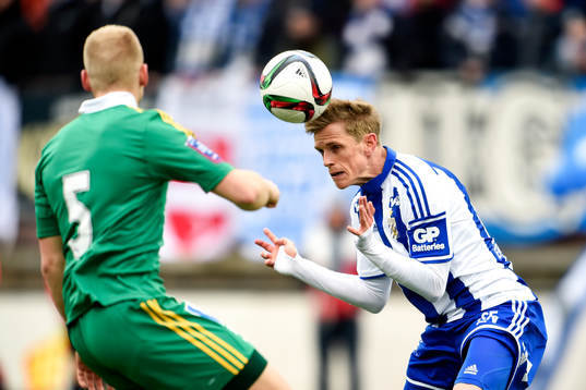 IFK Göteborgs Sören Rieks och Ljungskiles Petter Björlund