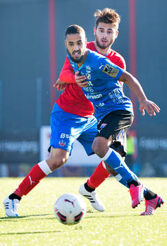 Helsingborgs Astrit Ajdarevic och Halmstads King Junes Barny