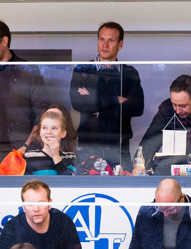 Nicklas Lidström på läktaren