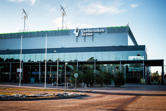Gavlerinken Arena före ishockeymatchen i Kval till