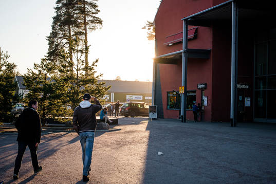 Gavlerinken Arena före ishockeymatchen i Kval till