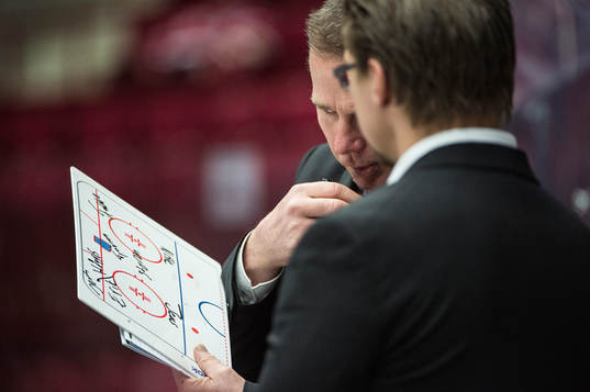 Malmö Redhawks tränare Mats Lusth och assisterande