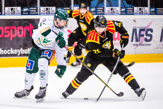 Färjestads Joel Eriksson Ek och Brynäs Tim Wallace