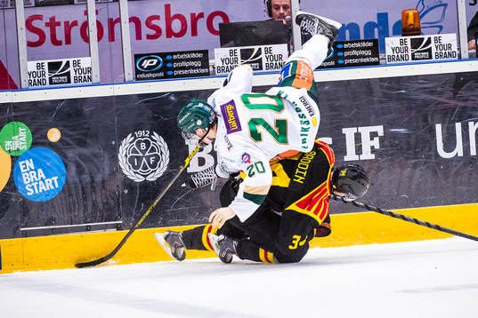 Färjestads Joel Eriksson Ek och Brynäs Daniel Brodin