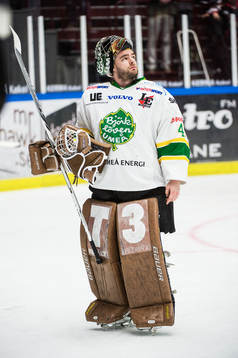 Björklövens målvakt Kevin Lindskoug