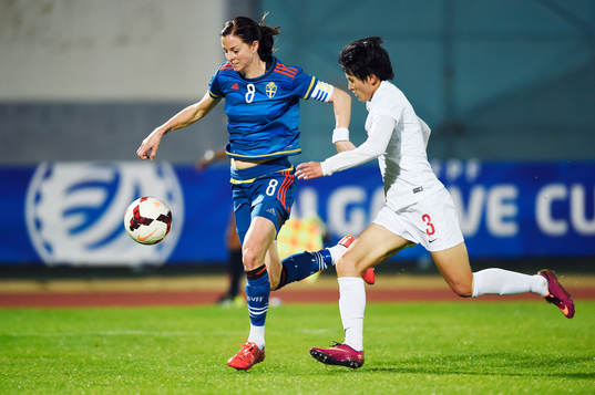 Sveriges Lotta Schelin och Kinas Wang Shanshan